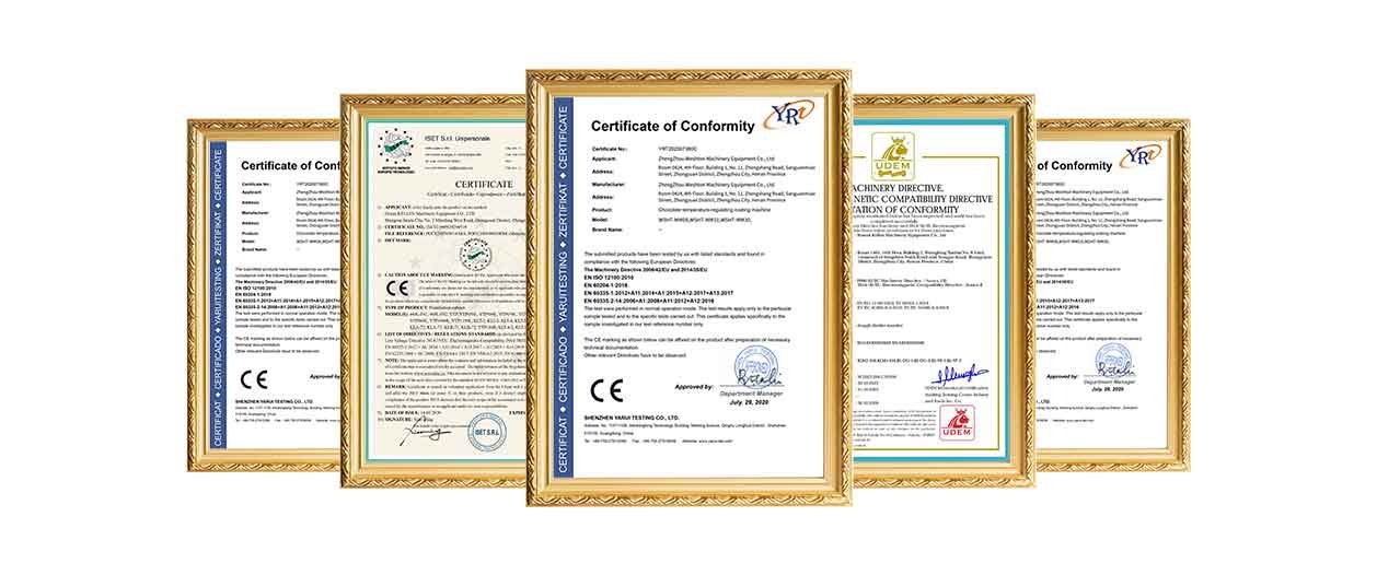 Our Certificates - ISO 9001, CE, SGS